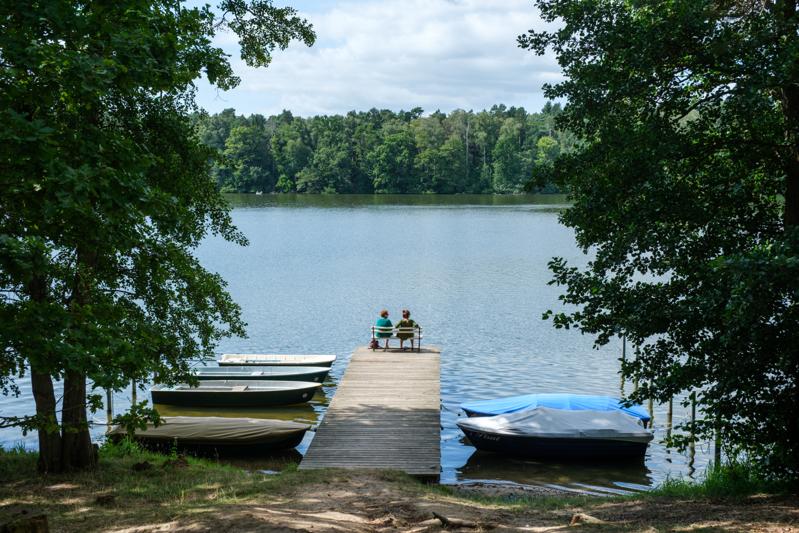 Bootssteg am Knatter Camping