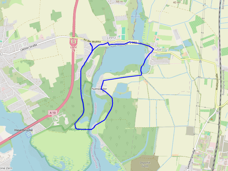 Karte Nattwerder und die Wublitz