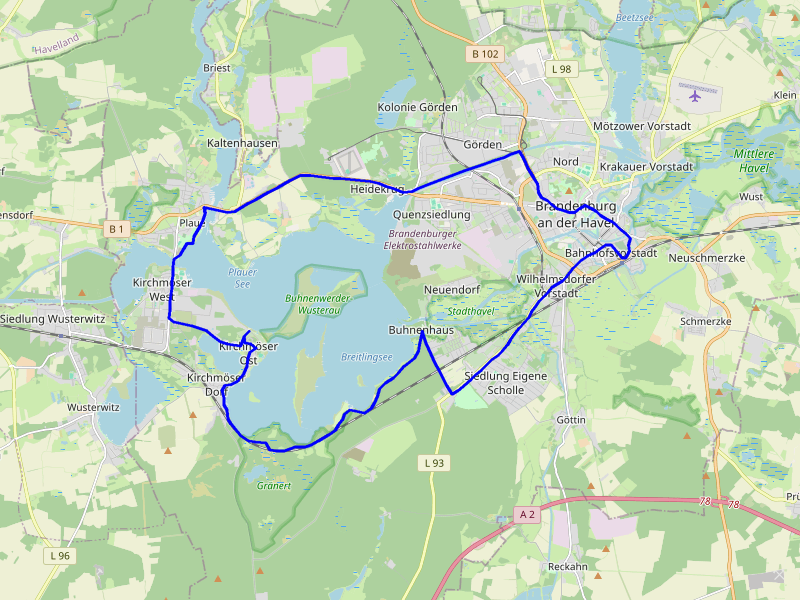 Karte Industrieromantik und Badeseen