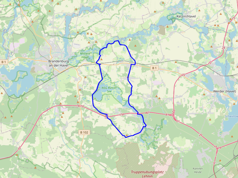 Karte An der Emster zum Kloster Lehnin