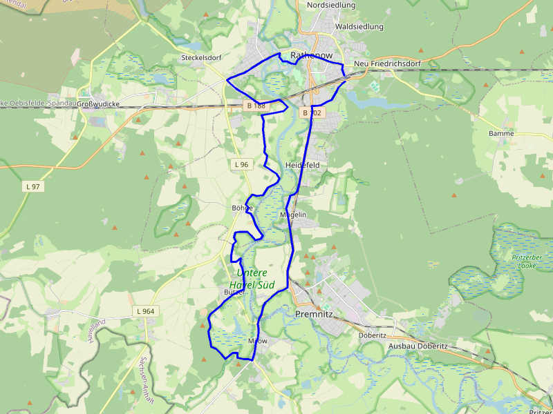 Karte Im Naturschutzgebiet Untere Havel