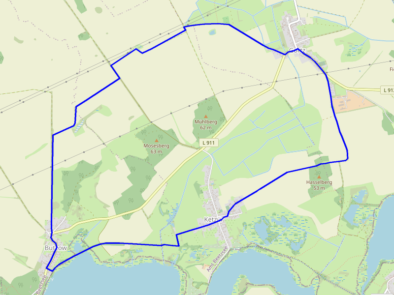 Karte In der Beetzseeheide