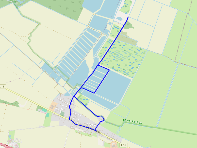 Karte An den Linumer Teichen