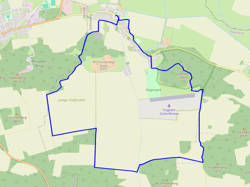 Karte Stölln und der Gollenberg