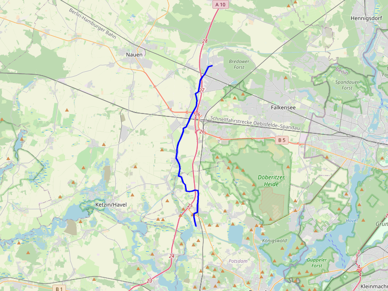 Karte 66-Seen-Wanderweg Etappe 2