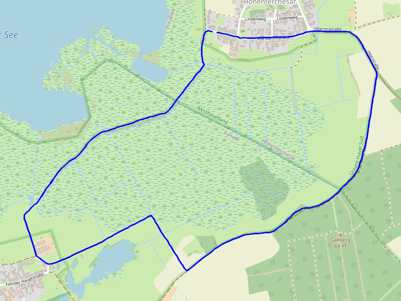Karte Havelseerunde im Vorfrühling