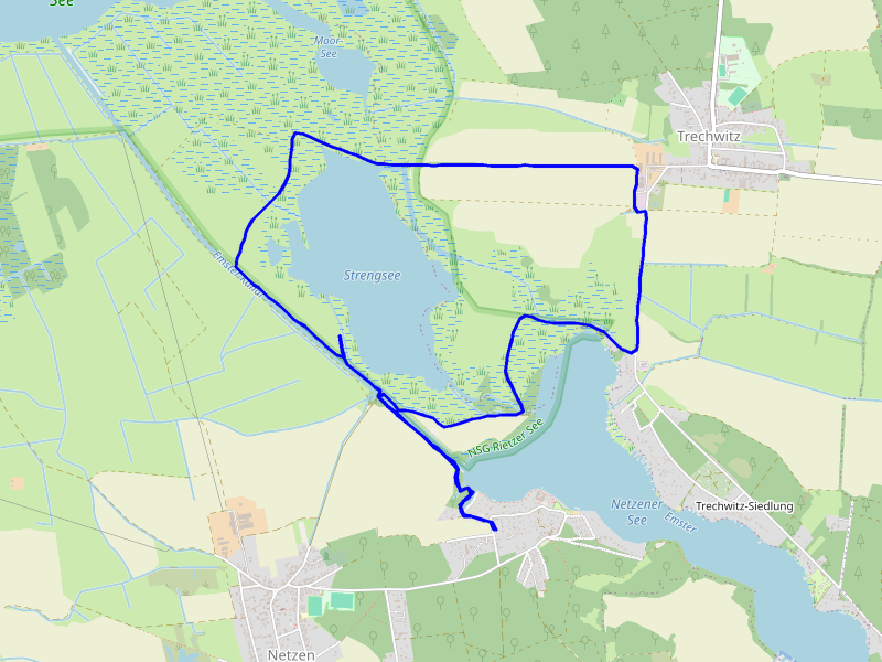 Karte Rund um den Strengsee