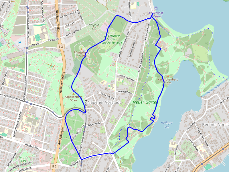 Karte Alexandrowka, Pfingstberg und Heiliger See