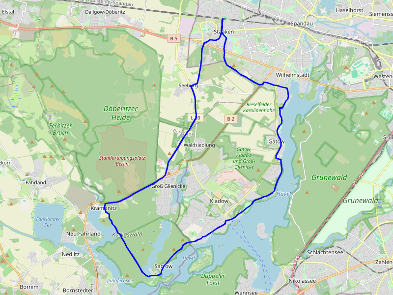 Karte An der Berliner Havel