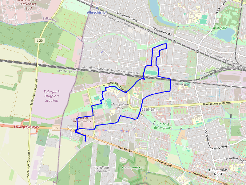 Karte Geschichtlicher Spaziergang durch Staaken