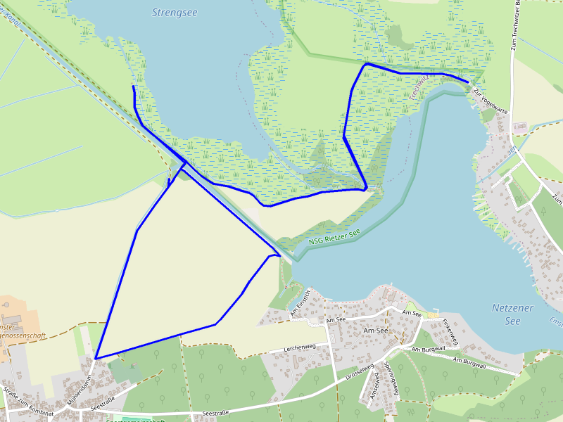 Karte Auf dem Naturlehrpfad Netzen