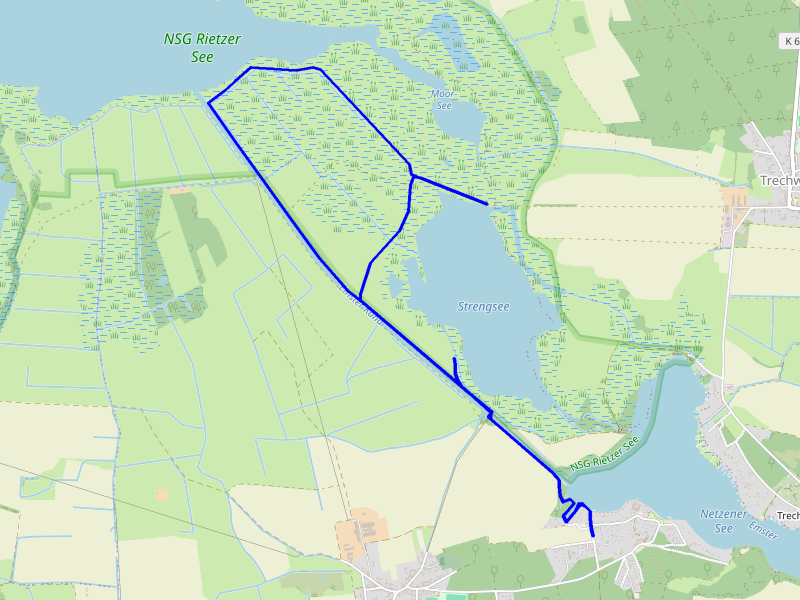 Karte Von See zu See an der Emster