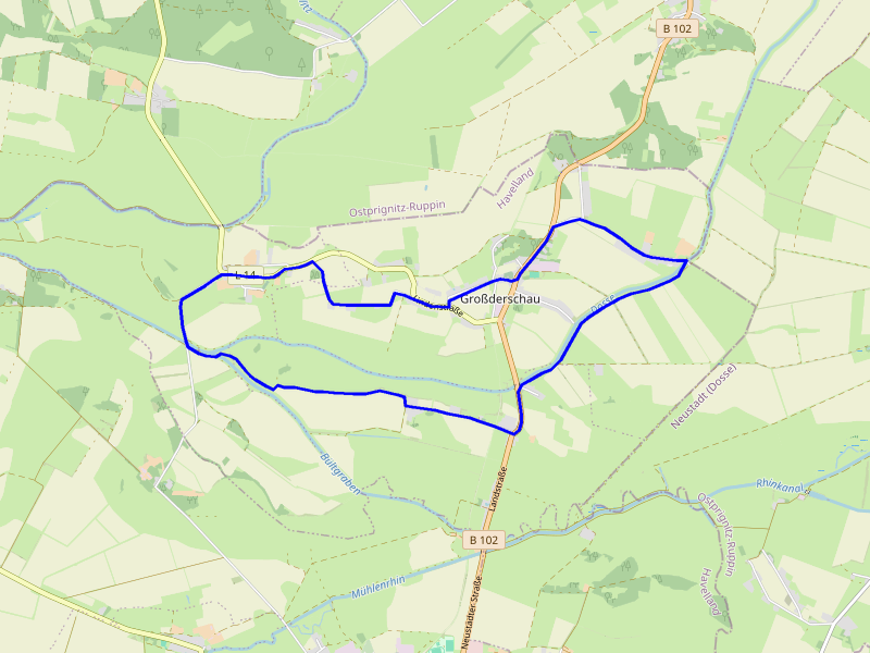 Karte Die Kolonistendörfer des Rhinluchs