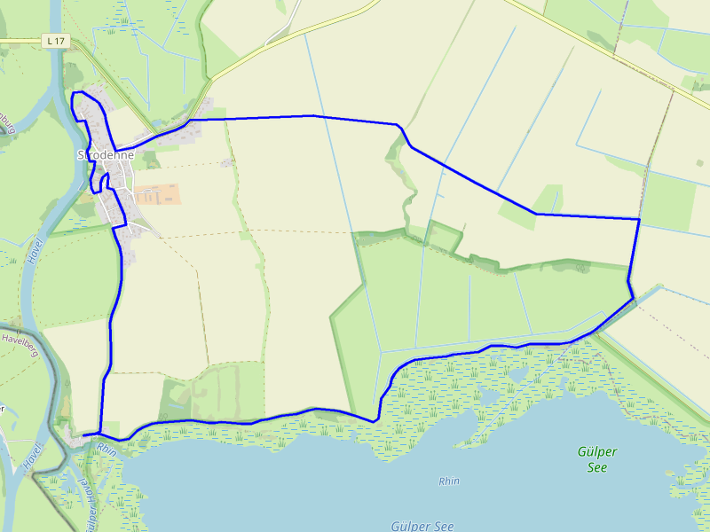 Karte Strodehne und Gülper See