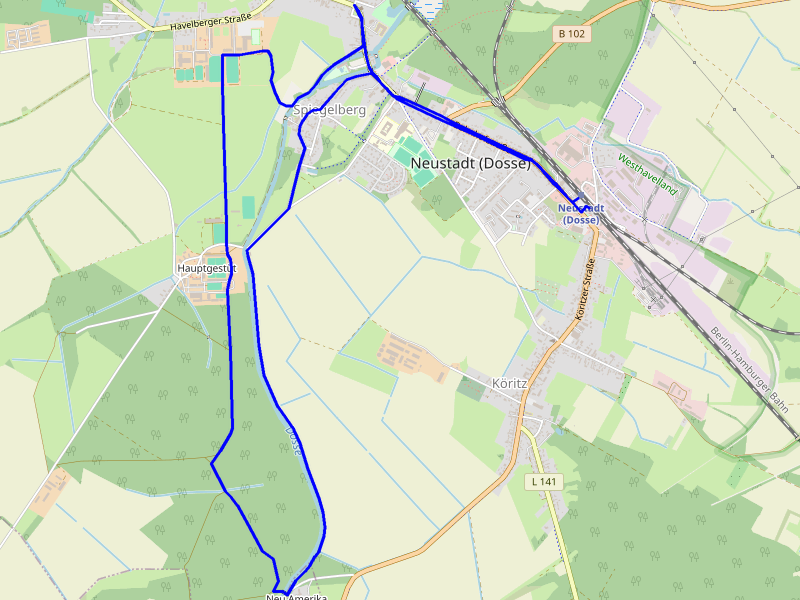 Karte Durch den Gestütswald