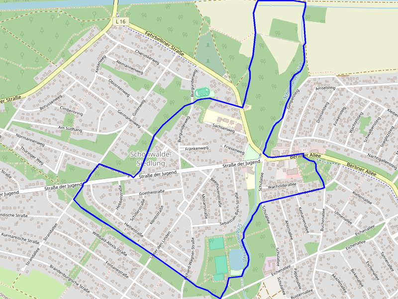 Karte Waldwichtelpfad Schönwalde