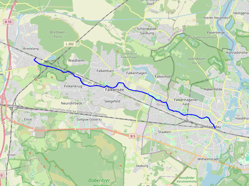 Karte Radweg der Sympathie