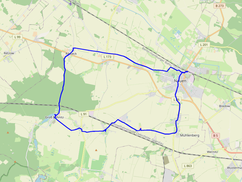 Karte Nauener Viereck